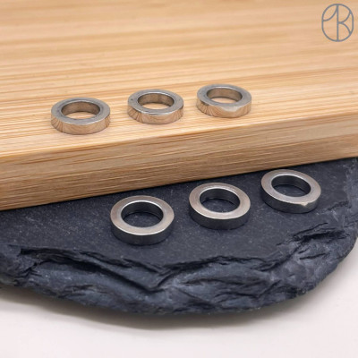 Бусина сталь, цвет серебро 10х2 мм