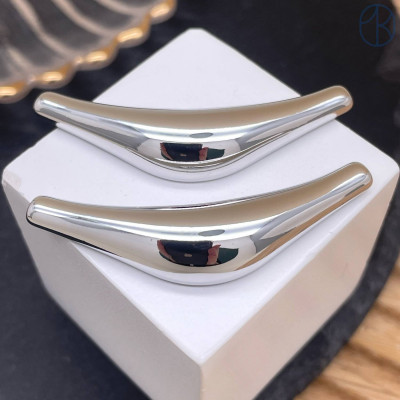 Бусина сталь, цвет серебро 45 мм 