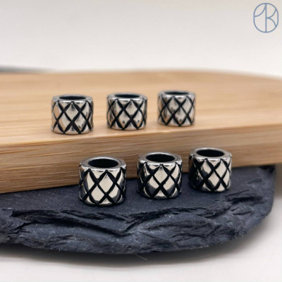 Бусина сталь, цвет серебро 7х9 мм