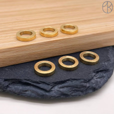 Бусина сталь, цвет золото 10х2 мм