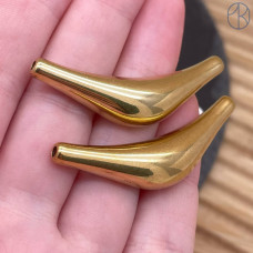 Бусина сталь, цвет золото 45 мм 