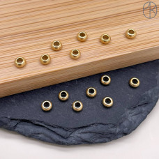 Бусина сталь, цвет золото 4х2 мм Бусина сталь, цвет золото 4х2 мм