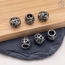 Бусина сталь клевер 9 мм