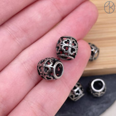 Бусина сталь клевер 9 мм