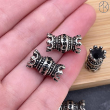 Бусина сталь концевик 16х8 мм Бусина сталь концевик 16х8 мм