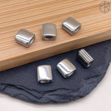 Бусина сталь прямоугольник, цвет серебро 8 мм Бусина сталь прямоугольник, цвет серебро 8 мм