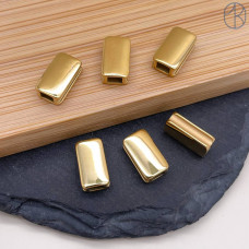 Бусина сталь прямоугольник, цвет золото 11 мм Бусина сталь прямоугольник, цвет золото 11 мм
