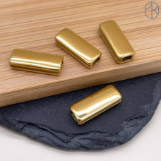 Бусина сталь прямоугольник, цвет золото 20 мм Бусина сталь прямоугольник, цвет золото 20 мм