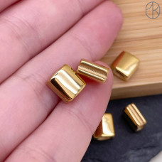 Бусина сталь прямоугольник, цвет золото 8 мм Бусина сталь прямоугольник, цвет золото 8 мм