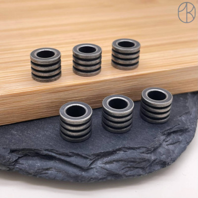 Бусина сталь разделитель сталь, цвет серебро 8х10 мм