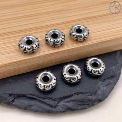 Бусина сталь рондель 10 мм