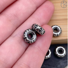 Бусина сталь рондель 10 мм