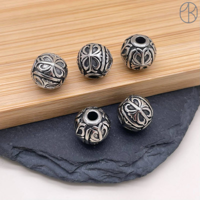 Бусина сталь шар, цвет серебро 11 мм