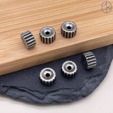 Бусина сталь шестеренка 8х5 мм Бусина сталь шестеренка 8х5 мм