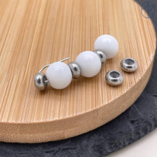 Бусина стоппер сталь 6 мм, цвет серебро Бусина стоппер сталь 6 мм, цвет серебро