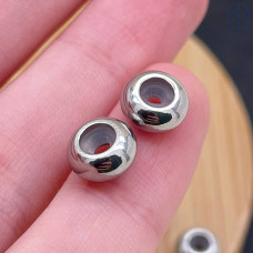 Бусина стоппер сталь 8 мм, цвет серебро Бусина стоппер сталь 8 мм, цвет серебро