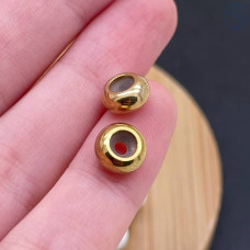 Бусина стоппер сталь 8 мм, цвет золото 18К Бусина стоппер сталь 8 мм, цвет золото 18К