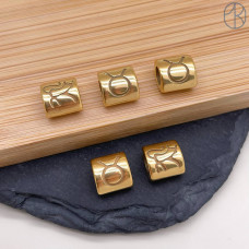 Бусина Телец сталь, цвет золото 9 мм