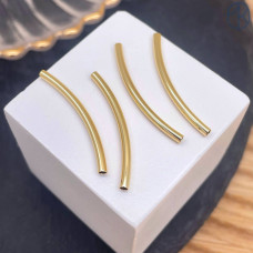 Бусина трубочка, цвет золото 30х2 мм 