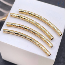 Бусина трубочка, цвет золото 35х2 мм 
