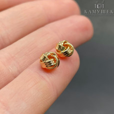 Бусина узел, цвет золото 7 мм 