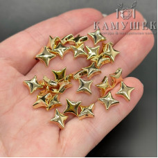 Бусина звезда, цвет золото 7 мм 