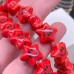 Бусина звезда керамика, цвет красный 14 мм штучно