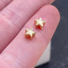 Бусина звезда резная, цвет золото 5 мм 