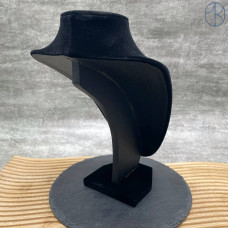 Бюст для украшений черный высота 24см 