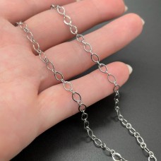 Цепь №111 цвет серебро 5,3*3,5 мм