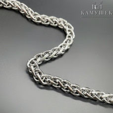 Цепь №125 цвет серебро 4 мм