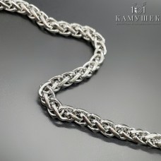 Цепь №125 цвет серебро 6*4 мм