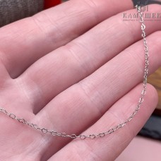Цепь №127 цвет серебро, сердце 1,5*2,2 мм