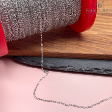 Цепь №127 цвет серебро сердце 1,5х2 мм 