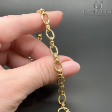 Цепь №135-1 цвет золото 8*5,5 мм/8*4 мм