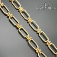Цепь №140-1 цвет золото 16х8 мм