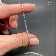 Цепь №143 цвет серебро 2 мм