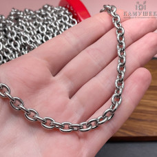 Цепь №154 цвет серебро 6 мм