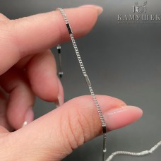 Цепь №155 цвет серебро, палочка 1,5*1,2 мм
