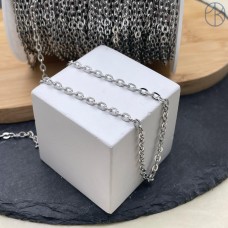 Цепь №172 цвет серебро 3*1,5 мм 
