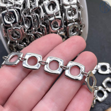 Цепь №176 цвет серебро 12,5 мм 