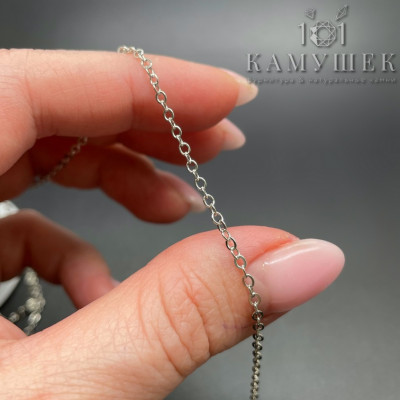 Цепь №20 цвет серебро 2 мм Люкс