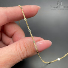 Цепь №22-1 цвет золото 1,5 мм круг