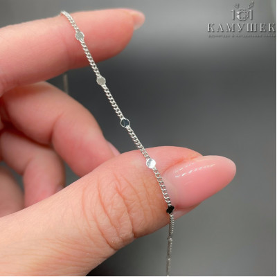 Цепь №22 цвет серебро 1,5 мм круг