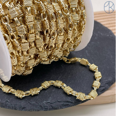 Цепь №307-1 цвет золото 7 мм