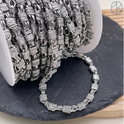 Цепь №307 цвет серебро 7 мм