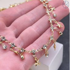 Цепь №315-1 цвет золото звездочка и круг 7 мм