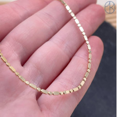 Цепь №321-1 цвет золото прямоугольник круг 1,5 мм 