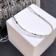 Цепь №321 цвет серебро прямоугольник круг 1,5 мм 