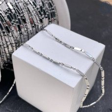 Цепь №321 цвет серебро прямоугольник круг 1,5 мм 